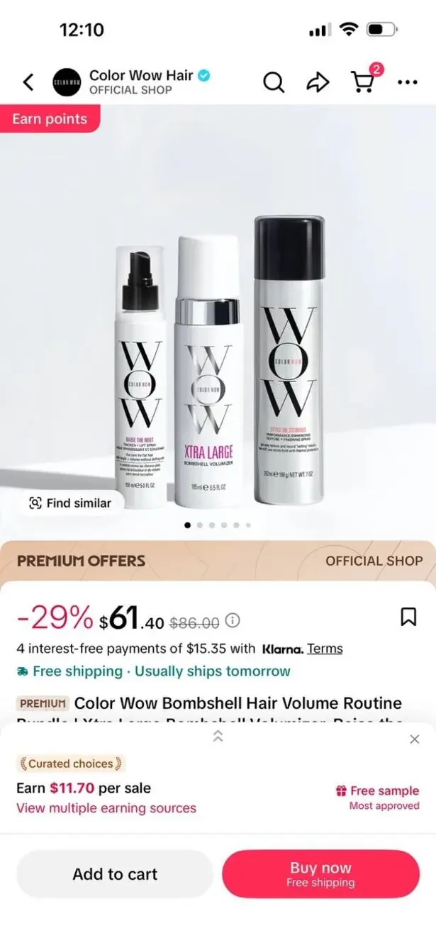 Color Wow Bombshell Hair Volume Routine 3 Piece Set Raise Root XL Bombshell